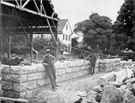 The Drill Hall under construction, Woodstock, N.B