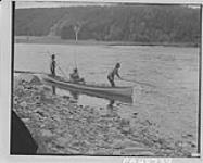 Salmon Angling, Restigouche River, N.B. Netting a big fellow n.d.