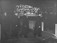 Funeral of Montreal Canadiens Club player Howie Morenz at Montreal Forum Mar. 1937
