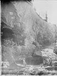 Cave, Michipicoten Island used as a powder magazine. [Ont.] 10th Aug. 1882