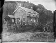 Group and Office, Michipicoten Mine, [Michipicoten Island, Ont.] 1882