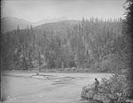 Elk River looking up, near the bridge, B.C July 15, 1883