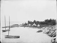 Mounted Police and Geological Survey camp, Spider Island, Lake Winnipeg, Man., 1890