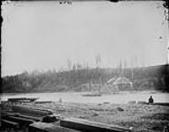 New bridge over Quesnel River, B.C 1875