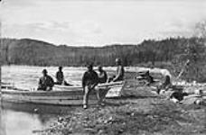 Indian crews at Cache Lake Camp, Francis Lake, Y.T., July 16, 1887 16 July 1887.