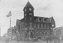 Post Office decorated for the Diamond Jubilee of Confederation July 1 1927