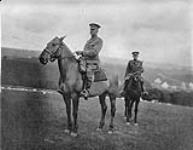 (14th Br.) [Major H.J. Woodside (left) of the 14th Battalion, C.E.F., Salisbury Plain, England] ca. 1914