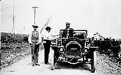 Maritime Oilfields Co. property near Hillsborough, N.B., 1911. [Car is a McLaughlin Buick]
