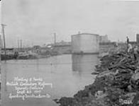 Floating of storage tanks at British American Oil Co. Ltd. refinery 20 Sept. 1947