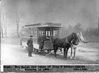 Two Horse Car taken at King & Queen Streets in 1888 [Tor. Ont.] 1888.