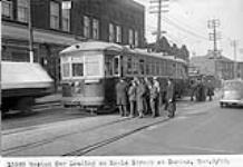 Weston Car loading on Keele Street at Dundas. [Toronto, Ont.] Nov. 9, 1940 9 November 1941.
