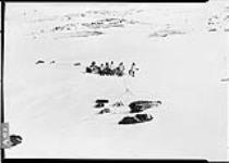(Hudson Strait Expedition). T.A. Lawrence with a party of Eskimoes on a trail 19 Mar. 1928