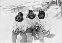 Inuit men (L. to R.) Lucas, Bobbie and Johnnie, Port Burwell, Nunavut May 14, 1928.