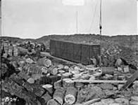 (Hudson Strait Expedition) Tractor hauling case containing fuselage of Fokker 'Universal' aircraft, Base 'B' n.d.