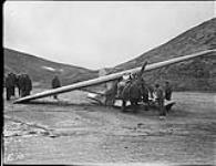 (Hudson Strait Expedition) F/L F.S. Coghill's damaged Fokker 'Universal' aircraft G-CAHH 'British Columbia' 30 Aug. 1928