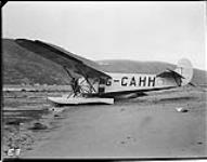 (Hudson Strait Expedition) F./L. F.S. Coghill's damaged Fokker 'Universal' aircraft G-CAHH 'British Columbia' after crash 30 Aug. 1928