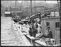 [Schooners alongside dock Quebec City, P.Q., 1929.] 1929