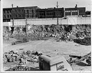 [Excavation for Veterans Affairs Headquarters, corner of Wellington & Lyon Streets, Ottawa, Ont.] Aug. 21, 1949 21 Aug. 1949