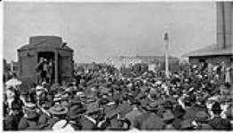 Departure of the 19th Alberta Dragoons, Edmonton, Alta Aug., 1914
