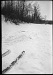Snowsnake channel under construction, Six Nations Reserve, Ontario Feb. 1935