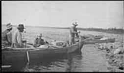 Commissioner's canoe, Indian Treaty No. 9 commission to James Bay, Ont 1906