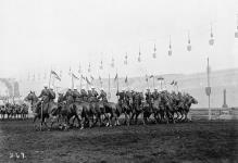 The musical ride of the Royal Canadian Dragoons, Canadian National Exhibition ca. 1920