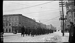 34th [Infantry] Battalion on a street in Guelph 4 Feb. 1915