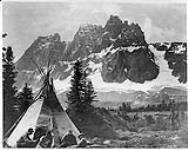 Camp scene Amethyst Lakes, Jasper National Park, Alta