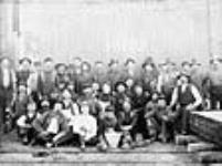 A surfacing gang, Canadian Northern Railway, near Battleford, Sask., 1904-05 1904-1905