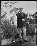 H.R.H. Prince of Wales and J.A. Mercier, member of Parliament playing golf 31 July 1927