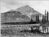 Cascade Mountain and Bow River near Banff 1886