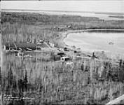 Aerial view of R.C.A.F. Sub-Station, Lac du Bonnet, looking south 25 May 1931
