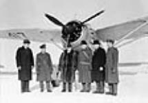 Rt. Hon. W.L. Mackenzie King inspecting No. 110 (City of Toronto) Squadron, R.C.A.F. The aircraft in the background is Westland 'Lysander' II 417 30 Jan. 1940