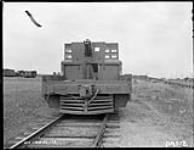 Front view of armoured car showing gun position, Canadian National Railways Shops 15 July 1942