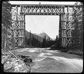 Bridge in Lower Kicking Horse Canyon, [B.C.] 1880-1900