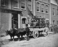 An ox team load of York Pioneers 1879