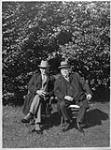 Hon. James A. Robb, left, and Hon. William S. Fielding taken in garden at Mr. Fieldings house when he was convalescing and Mr. Robb was Acting Minister of Finance [1929]