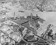 Parliament Buildings, aerial view 8 June 1954