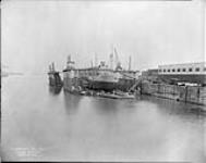 Carreening dry dock 6 Apr. 1946