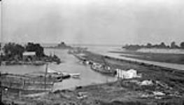 Panoramic view of harbor, Goderich, [Ont.] 29 Aug., 1916