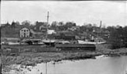 Boats in river and on land at Oakville, [Ont.] 13 May, 1917