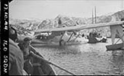 Consolidated 'Canso' A flying boat of No. 160 Squadron, R.C.A.F., during mercy flight in Nfld., 13 October 1944 13 Oct. 1944