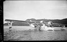 Consolidated 'Canso' A flying boat 9798 of No. 160 Squadron, R.C.A.F., during mercy flight in Nfld., 13 October, 1944 13 Oct. 1944