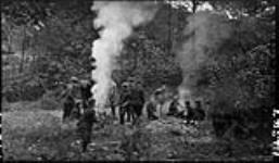 Boy Scouts having a corn roast near Grenadier Pond, [Toronto, Ont.] 6 Oct., 1917
