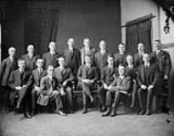 [Unidentified group Stratford, Ont.]. [First Row: 4th from right - Tom Brown.] Stratford City Council 1902 W.H. Gregory, Mayor 1902