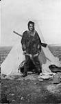 F.W. Maurer in a hunting costume at Rogers Harbor, Wrangell Island, Alaska [1914.] 1913 - 1914