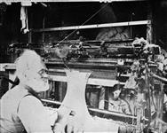 Grandfather of Ridd Elliot weaving, Port Hope, Ont 1865-1875