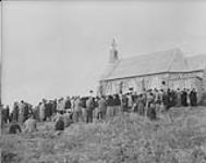 Church [service before a motorcycle race] Carleton, P.Q., 15 Aug., 1945 15 Aug. 1945