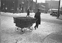 Colporteur de poulets dans le quartier chinois, (Toronto, Ontario), le 10 jan. 1926  10 Jan. 1926