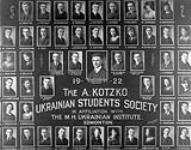 The A. Kotzko Ukrainian Students Society in affiliation with the M.H. Ukrainian Institute, Edmonton, Alberta 1922